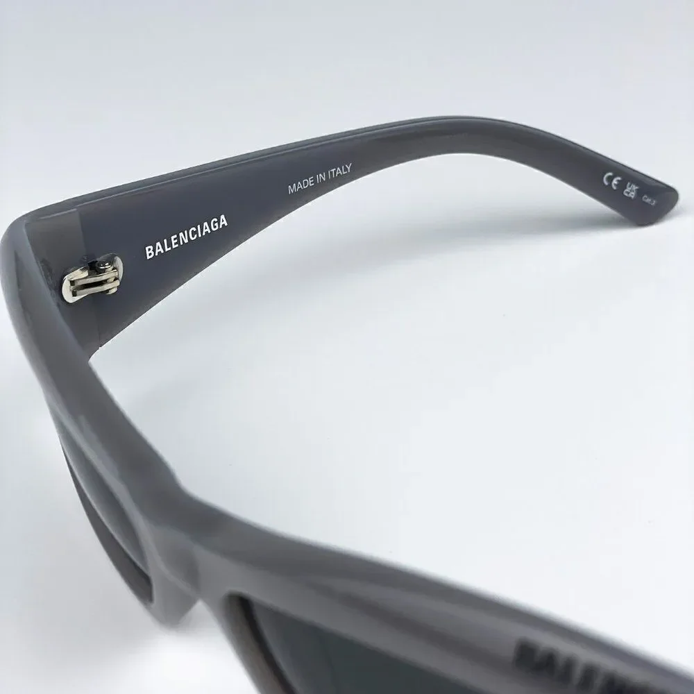 SALE! NEW Balenciaga BB0266S 003 Grey Rectangle Unisex Sunglasses